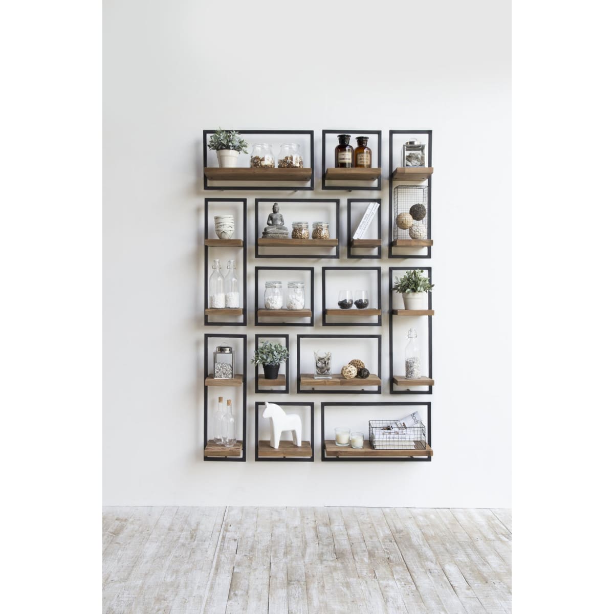 D-Bodhi Metal Frame Wall Box - Natural Type C (1/Box) - lh-import-shelving-storage
