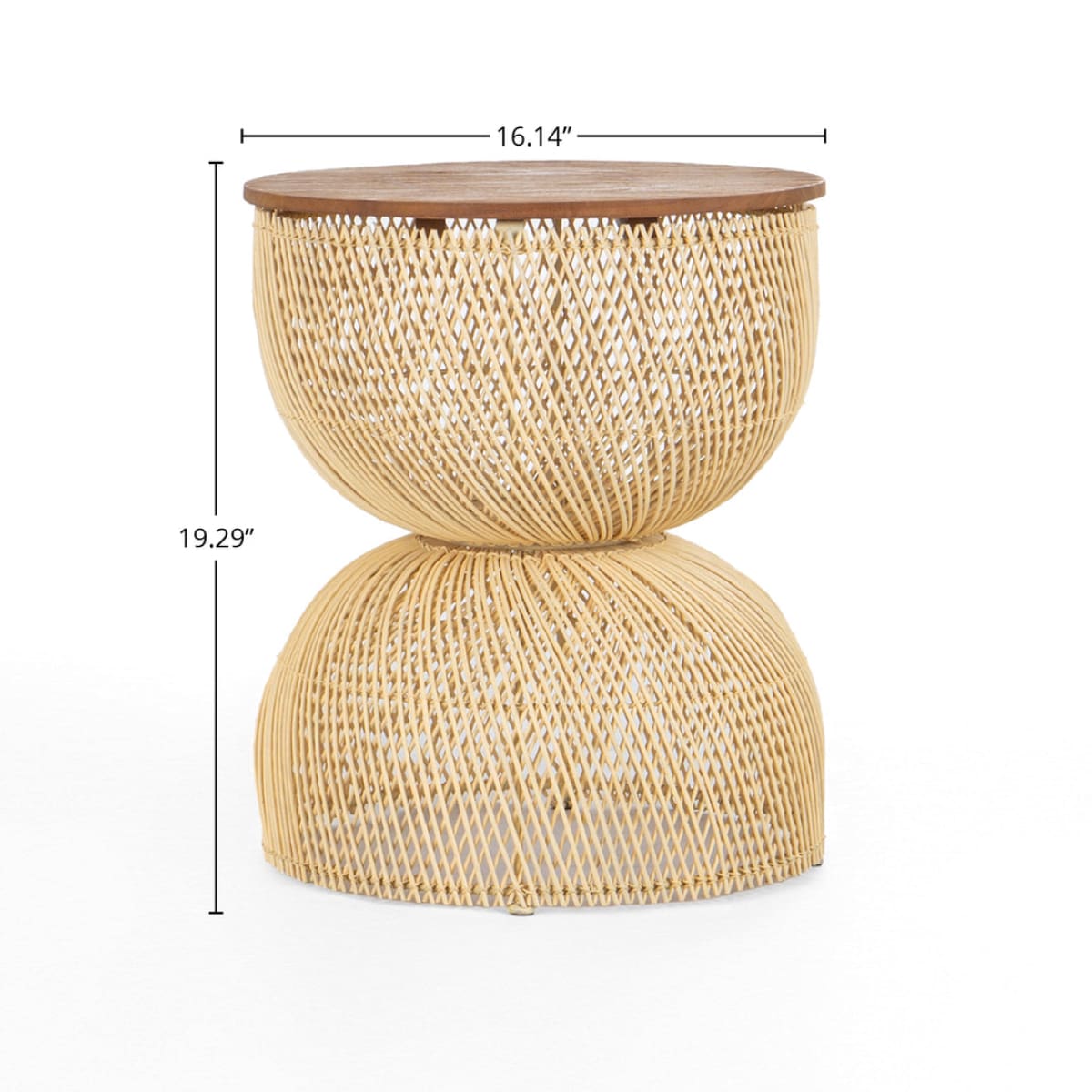 D-Bodhi Wave Side Table - Natural - lh-import-side-tables