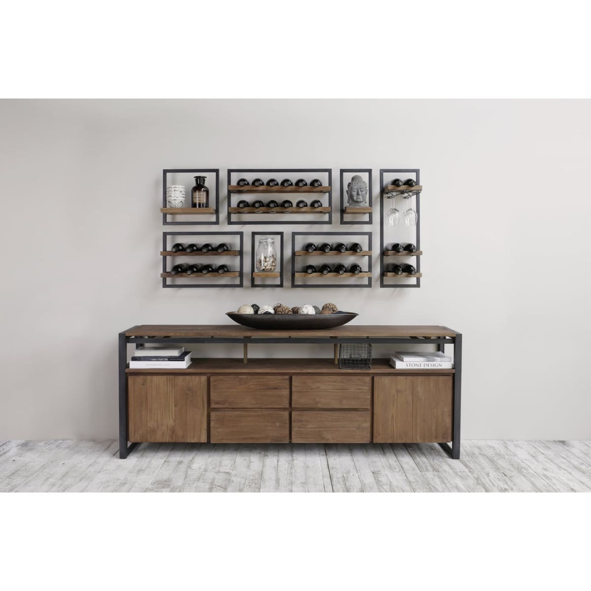 D-Bodhi Wine Rack 8 Bottles - Type C (1/Box) - lh-import-shelving-storage