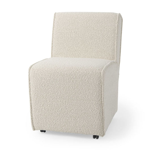 Damon Dining Chair Cream Boucle Fabric - dining-chairs