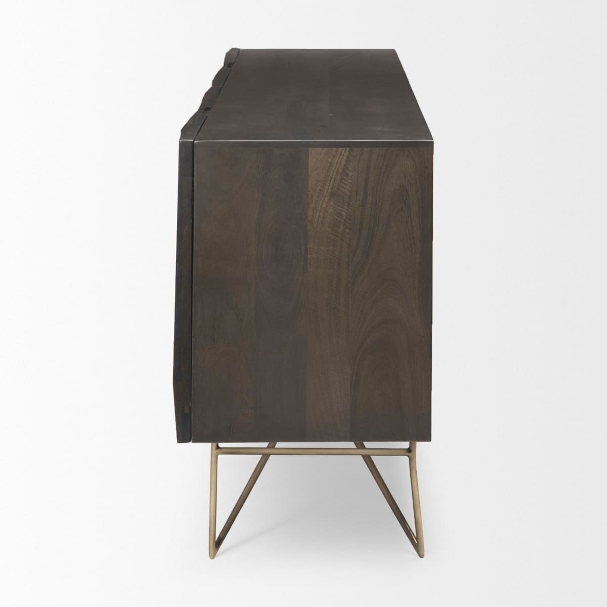 Darwin Sideboard Brown Wood | Gold Metal - sideboards-and-buffets