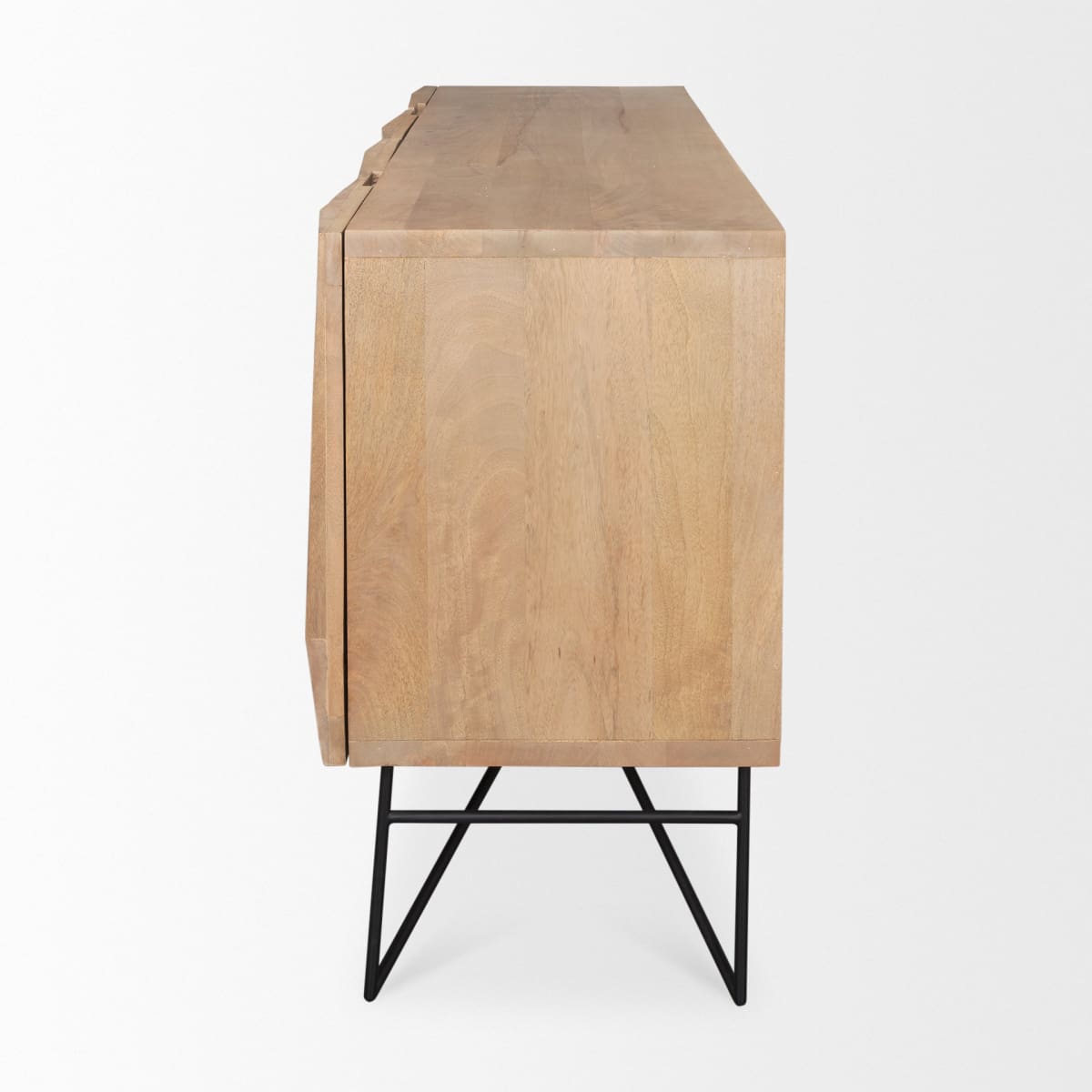 Darwin Sideboard Light Brown Wood | Black Metal - sideboards-and-buffets