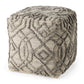 Dayita Pouf Gray Wool - poufs