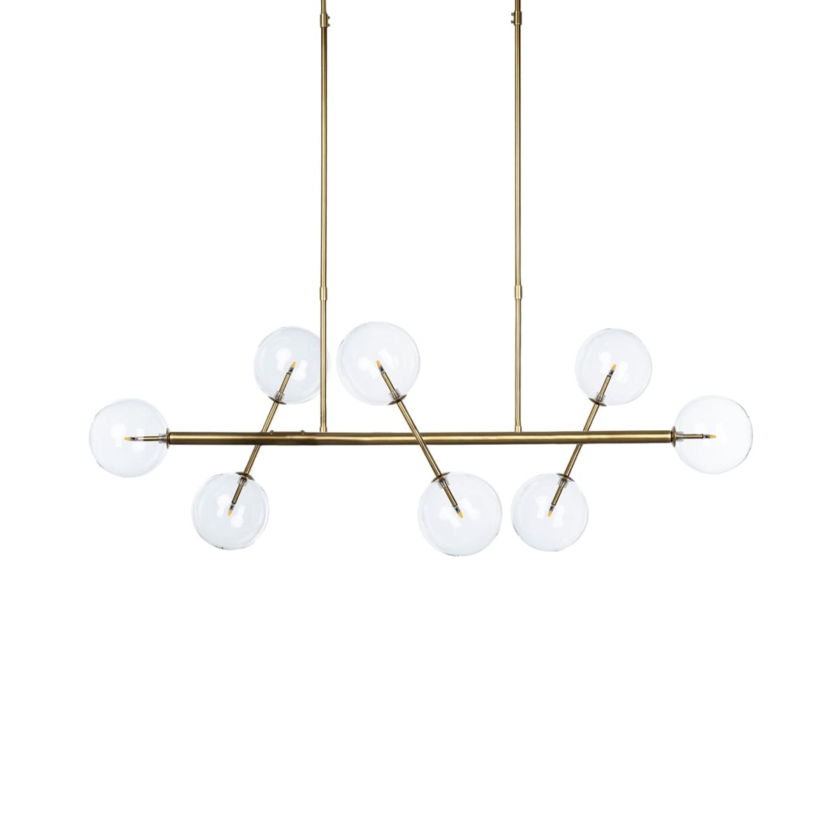 Delios Chandelier Gold Metal | Glass - chandeliers