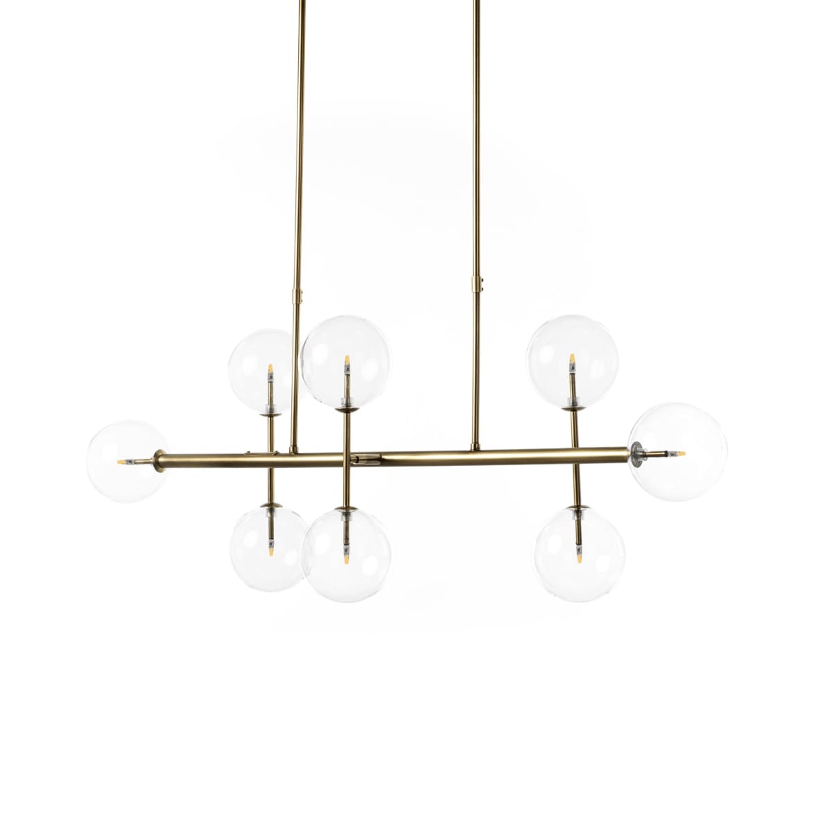 Delios Chandelier Gold Metal | Glass - chandeliers