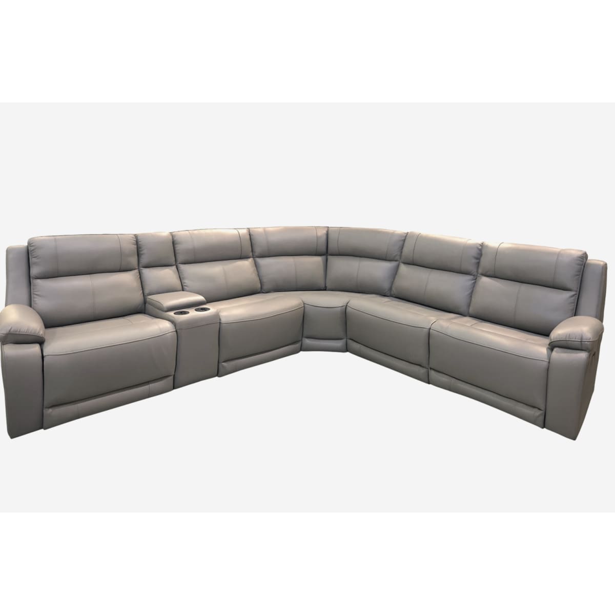 Denmark Leather Power Recliner Sectional - Sectional