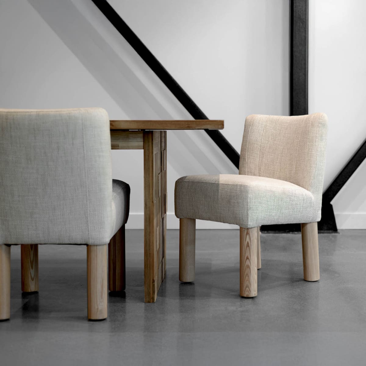 Destiny Dining Chair - Tweed Natural - lh-import-dining-chairs