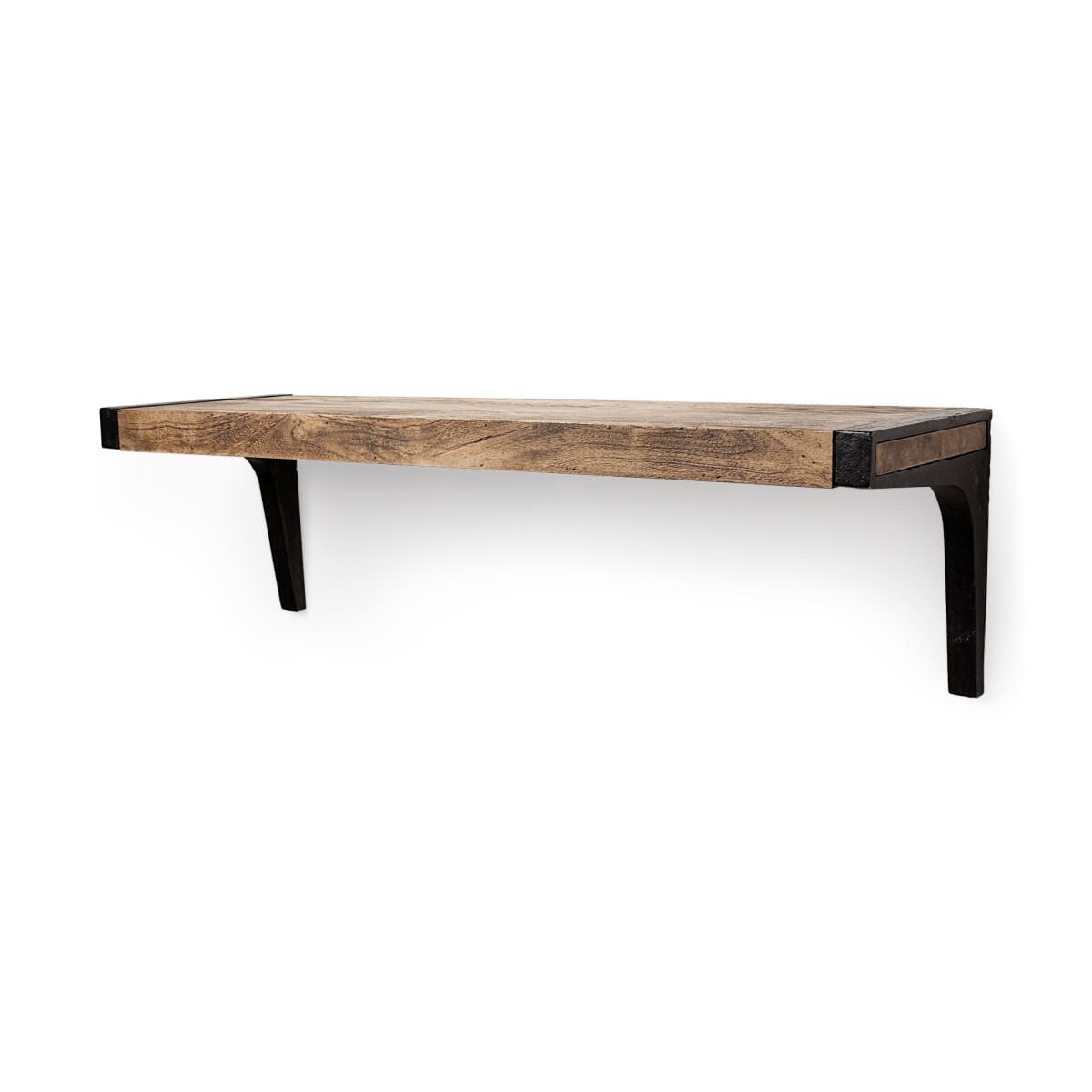 Dion Wall Furniture Brown Wood | Black Metal | 36L - wall-furniture