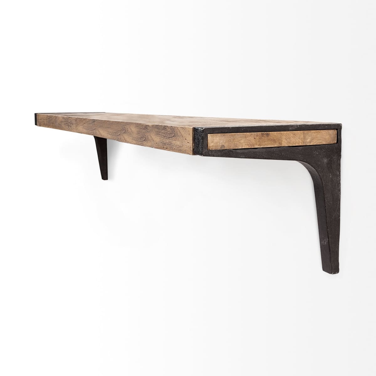 Dion Wall Furniture Brown Wood | Black Metal | 58L - wall-furniture