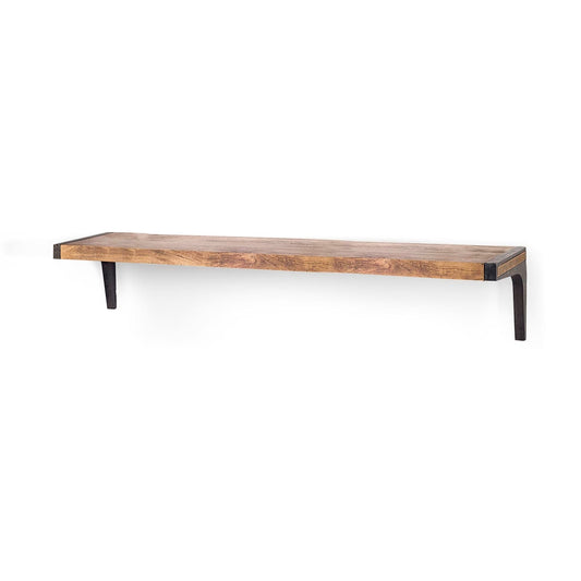 Dion Wall Furniture Brown Wood | Black Metal | 58L - wall-furniture