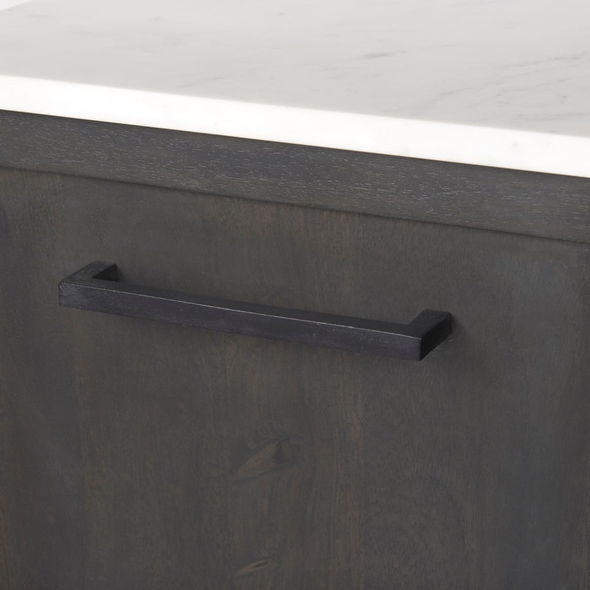Divina Sideboard White Marble | Dark Brown Wood - sideboards-and-buffets