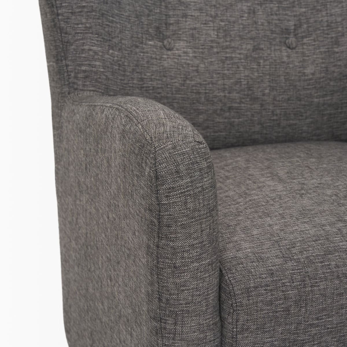 Dunstan Upholstered Accent Chair Charcoal Fabric - accent-chairs
