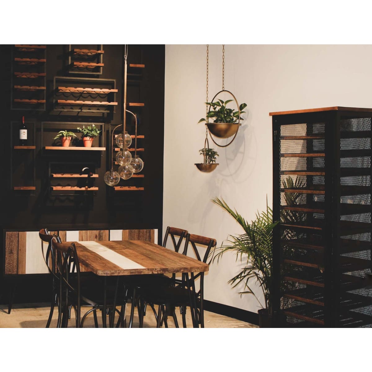 Earth Wind & Fire Hanging Pots (Set Of 2) - lh-import-vases