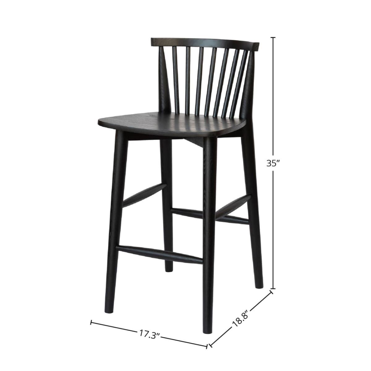 Easton Counter Stool - Black - lh-import-stools