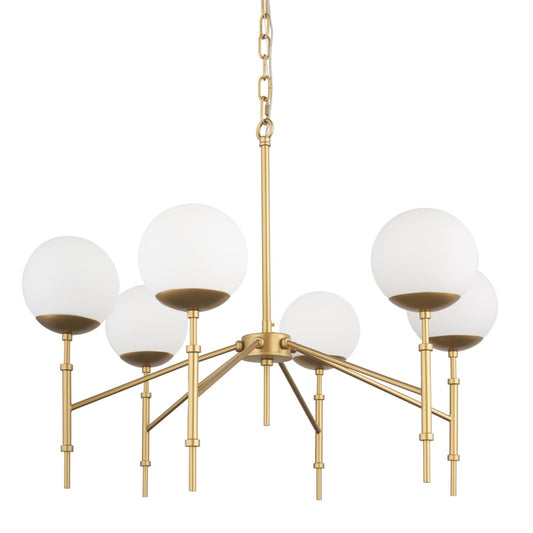 Edie Chandelier Gold Metal | 6 Light - chandeliers