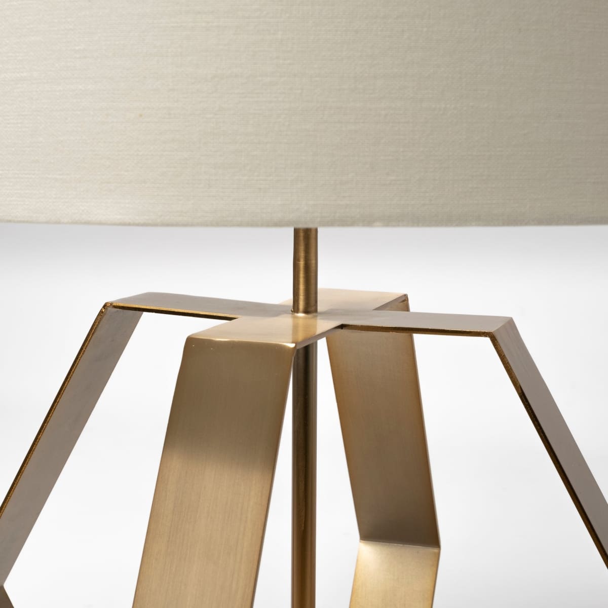 Edwards Table Lamp Gold Metal | Cream Shade - table-lamps