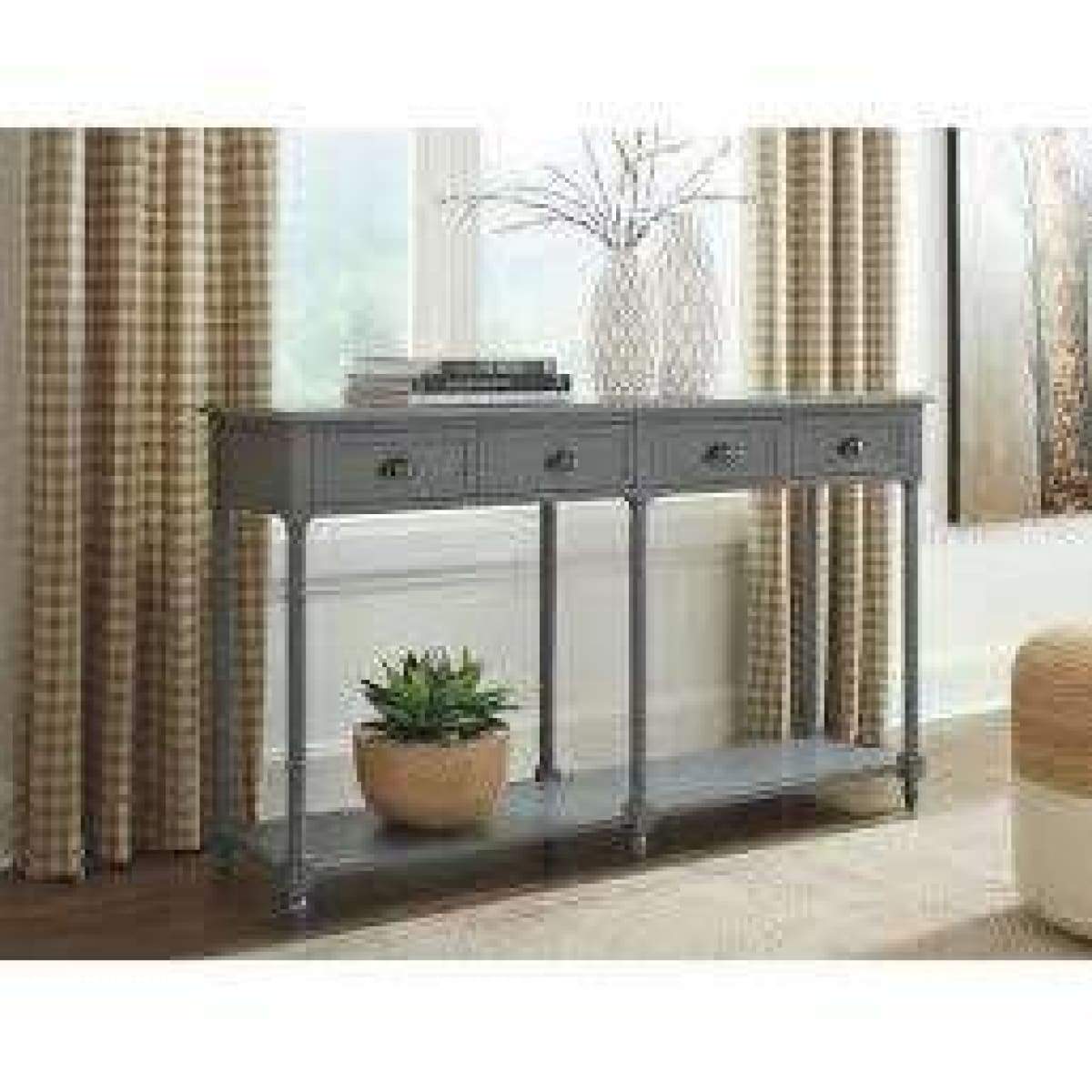 Eirdale Gray Console Sofa Table - CONSOLE TABLE