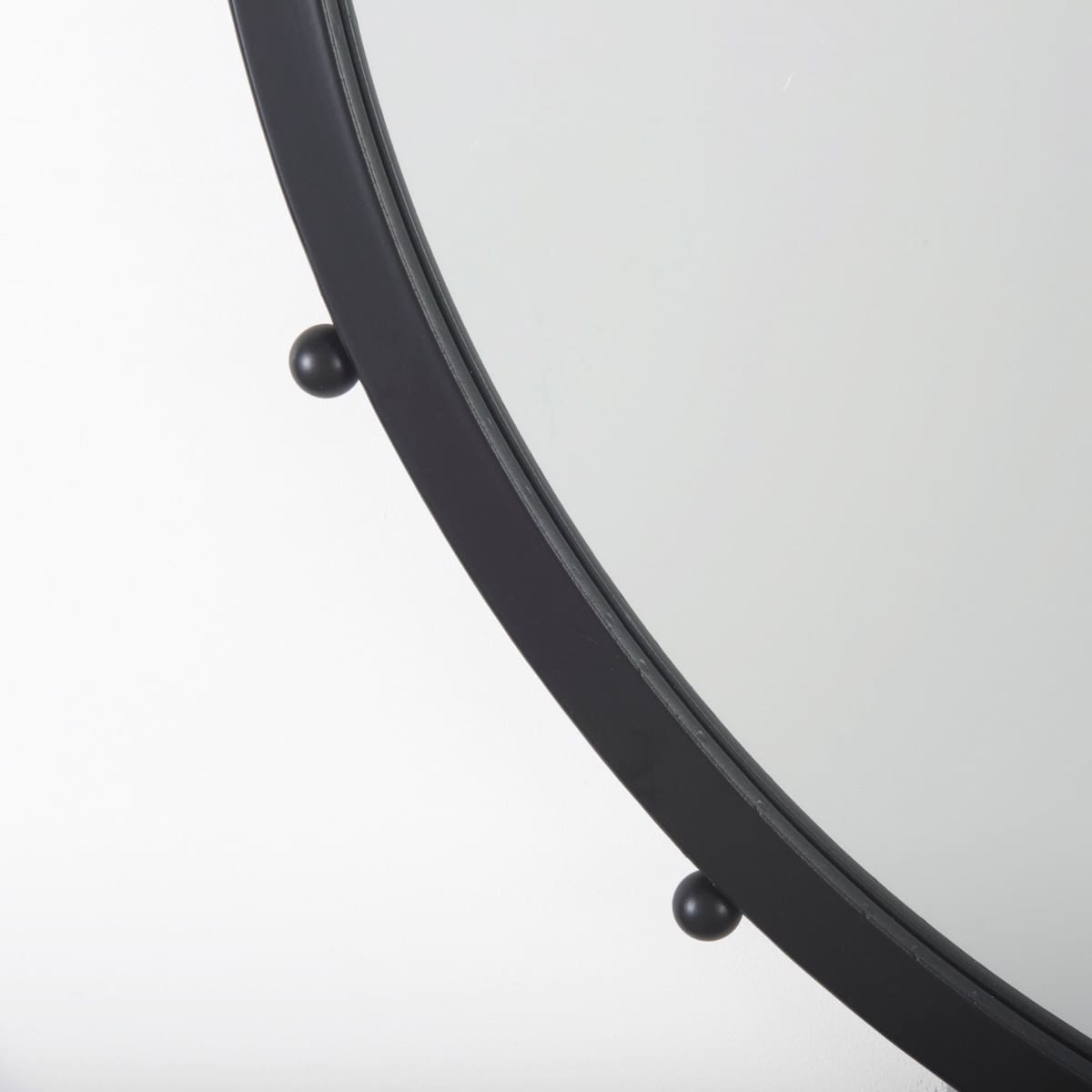 Elena Wall Mirror Black Metal | 38’’ - wall-mirrors-grouped