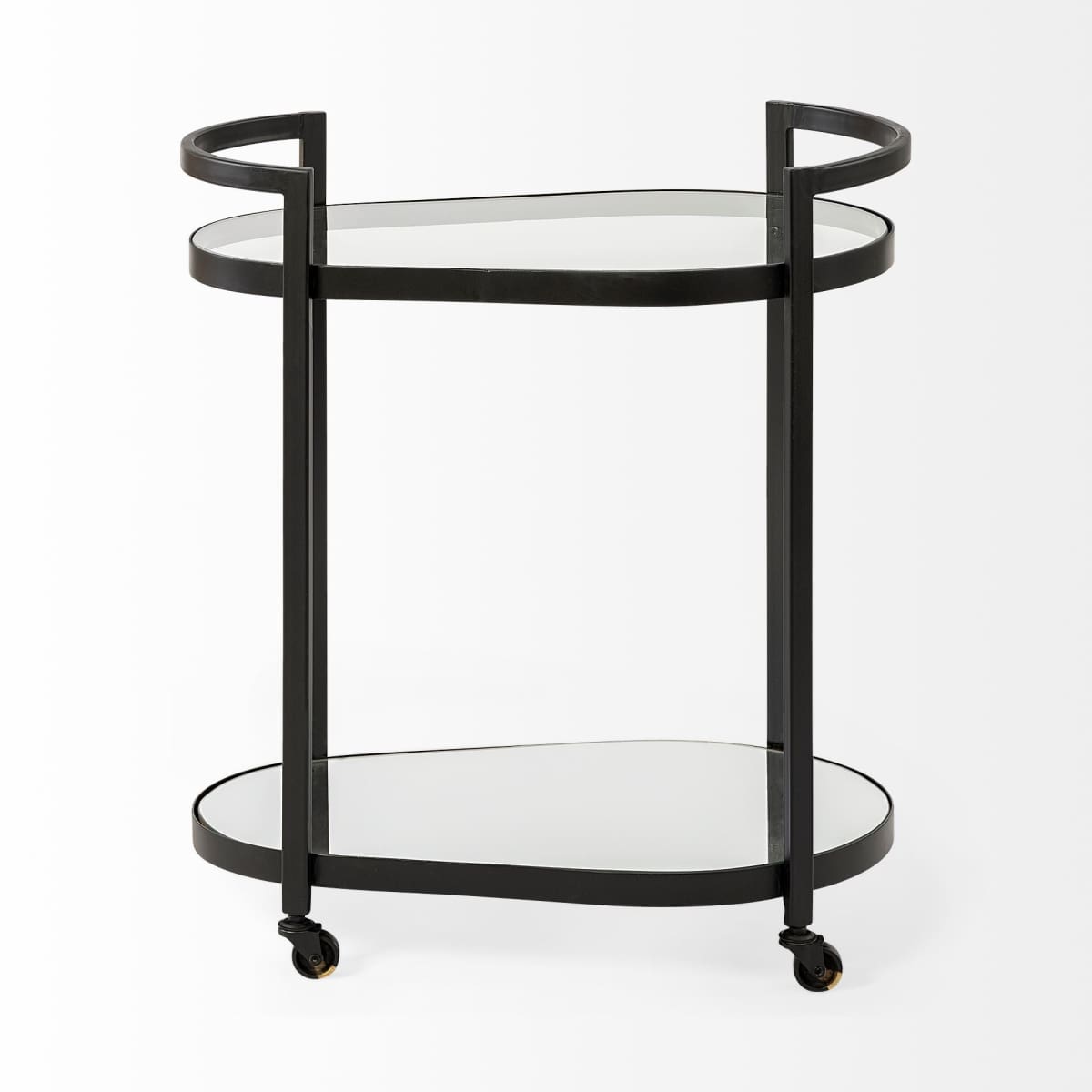 Eleonore Bar Cart Black Metal | Glass - bar-carts