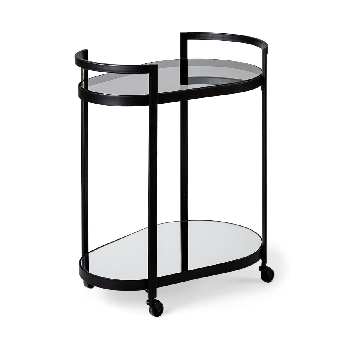 Eleonore Bar Cart Black Metal | Glass - bar-carts