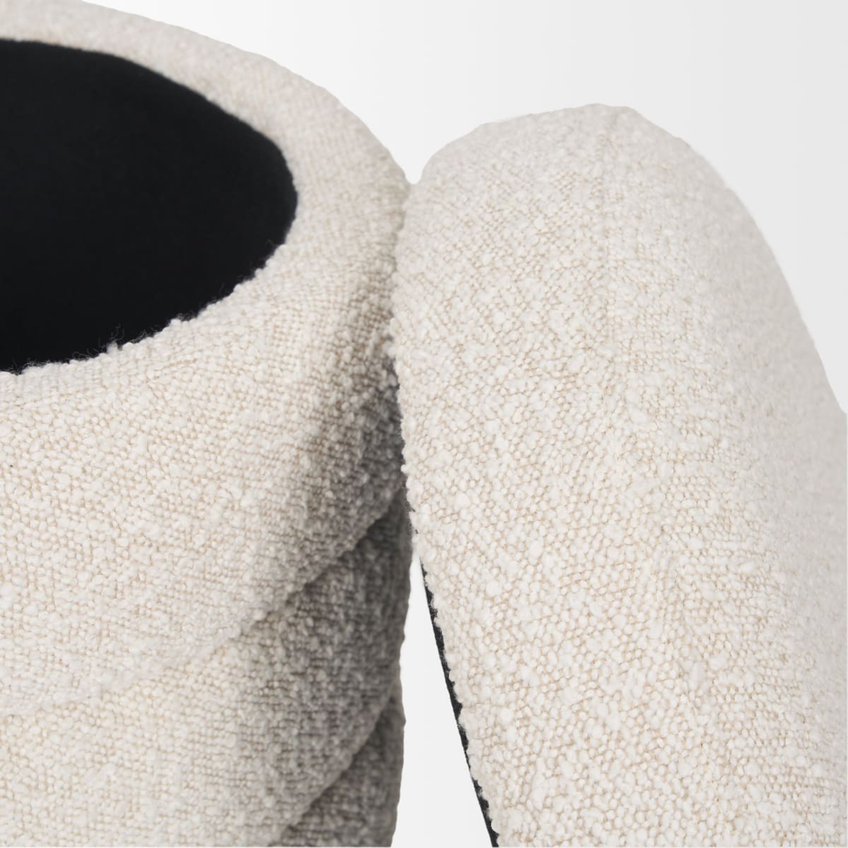 Elise Ottoman Cream Boucle - ottoman-and-poufs