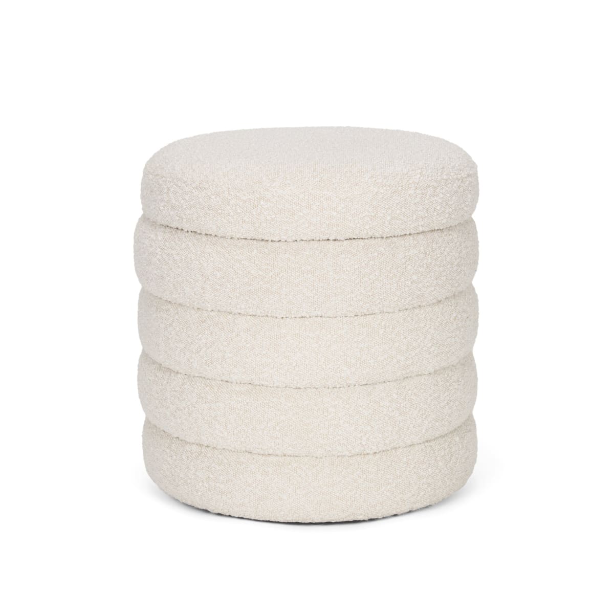 Elise Ottoman Cream Boucle - ottoman-and-poufs