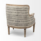 Elizabeth Accent Chair Cream Fabric | Brown Wood - accent-chairs