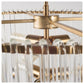 Elsa Chandelier Gold Metal | Frosted Glass - chandeliers