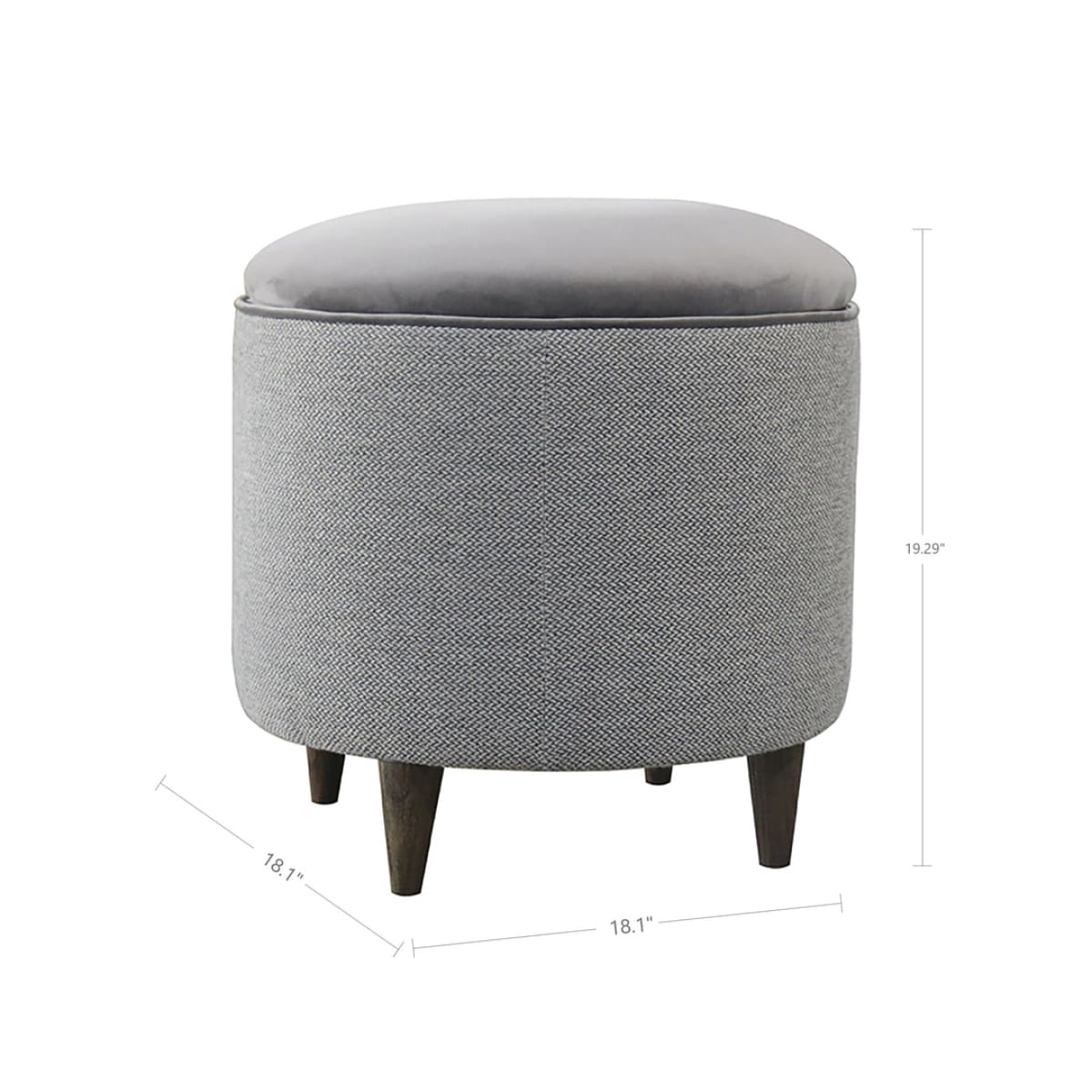 Emma Ottoman With Storage - lh-import-ottoman