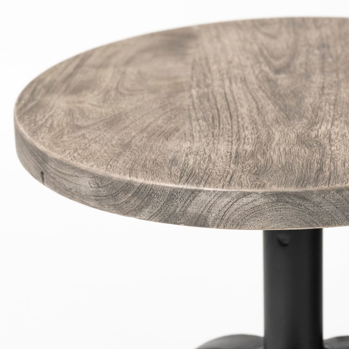Emslie Wood Seat Bar Counter Stool Brown Wood | Black Metal - bar-stools