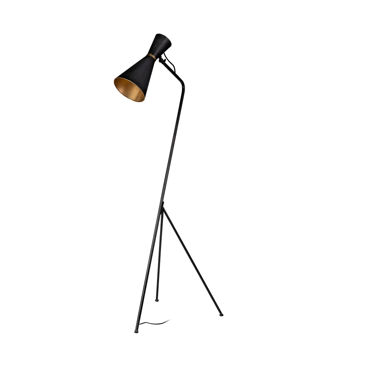 Eris Floor Lamp Black Metal | Brass Metal - floor-lamps