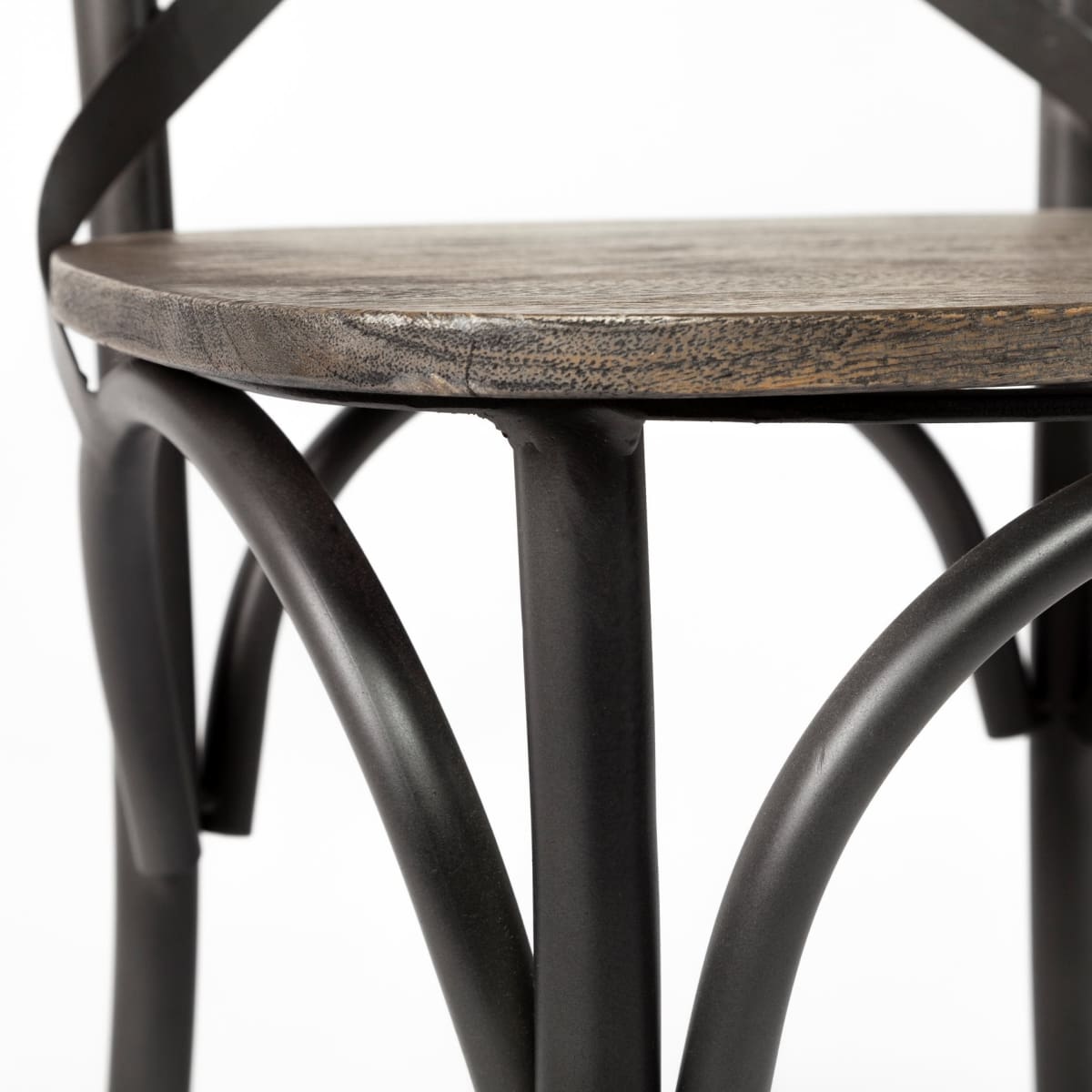 Etienne Bar Counter Stool Brown Wood | Black Metal | Counter - bar-stools