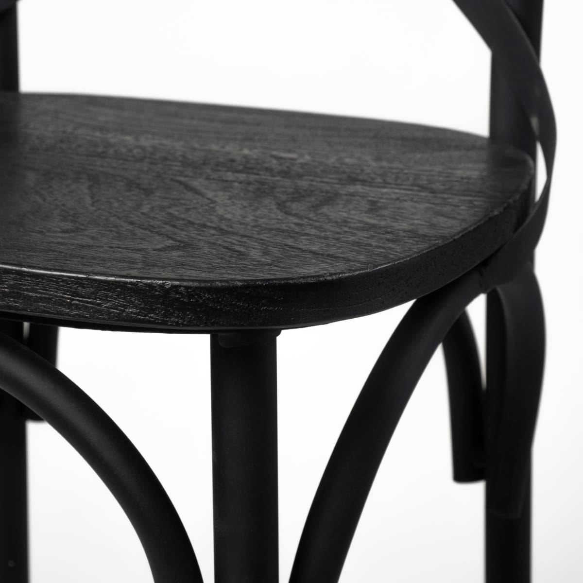 Etienne Dining Chair Black Wood | Black Metal - dining-chairs