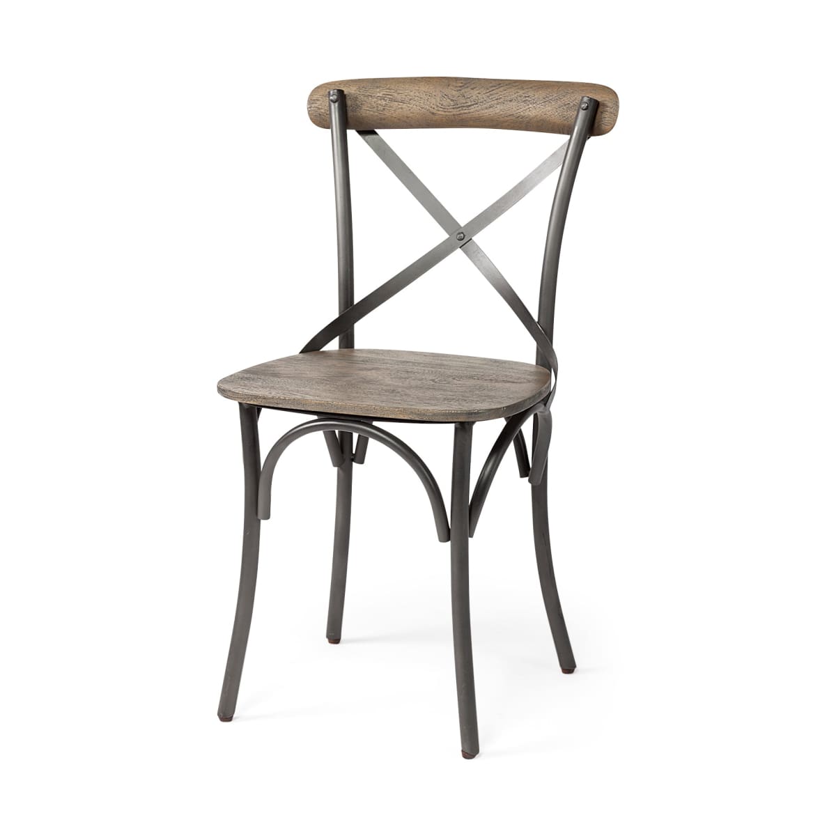 Etienne Dining Chair Brown Wood | Black Metal - dining-chairs