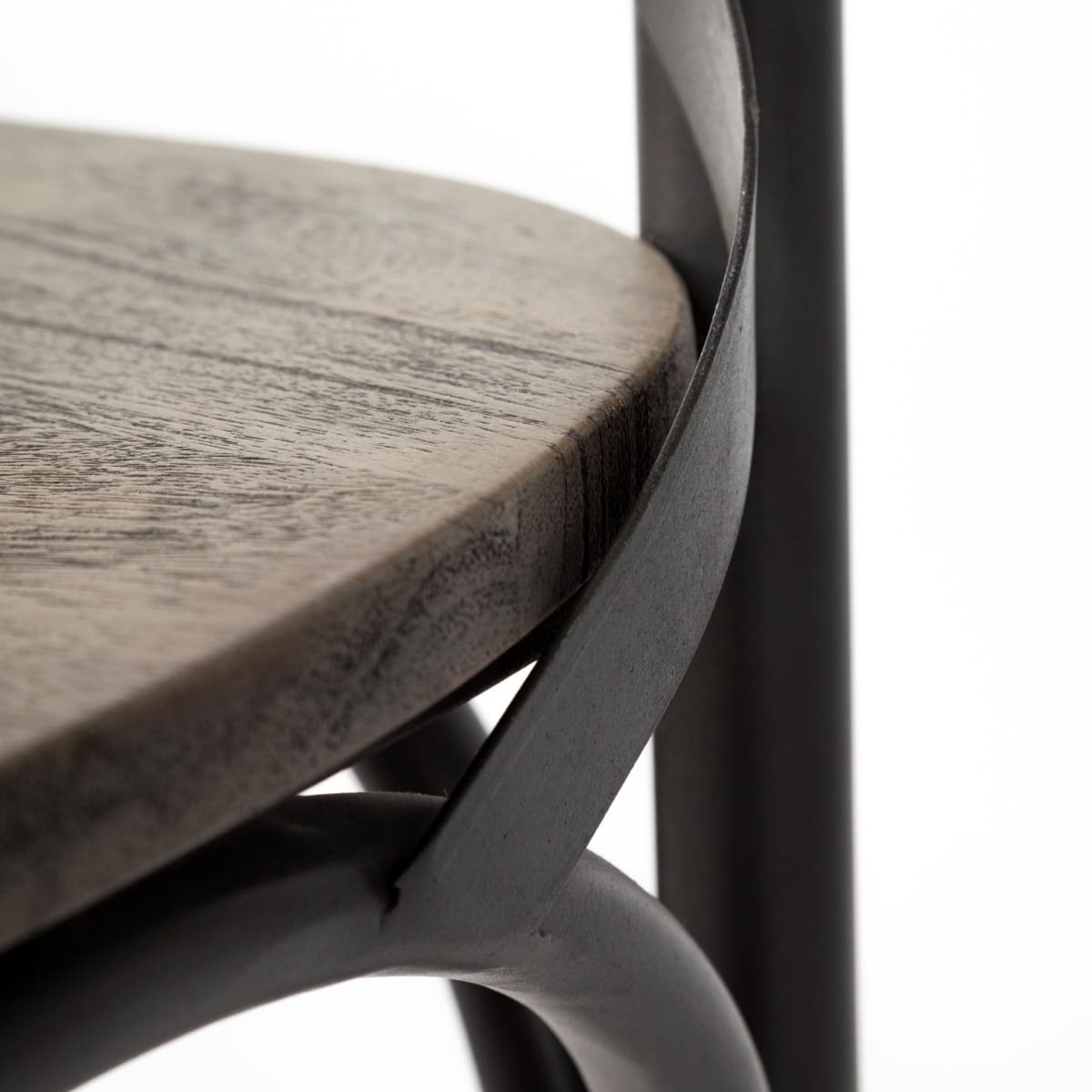 Etienne Dining Chair Brown Wood | Black Metal - dining-chairs