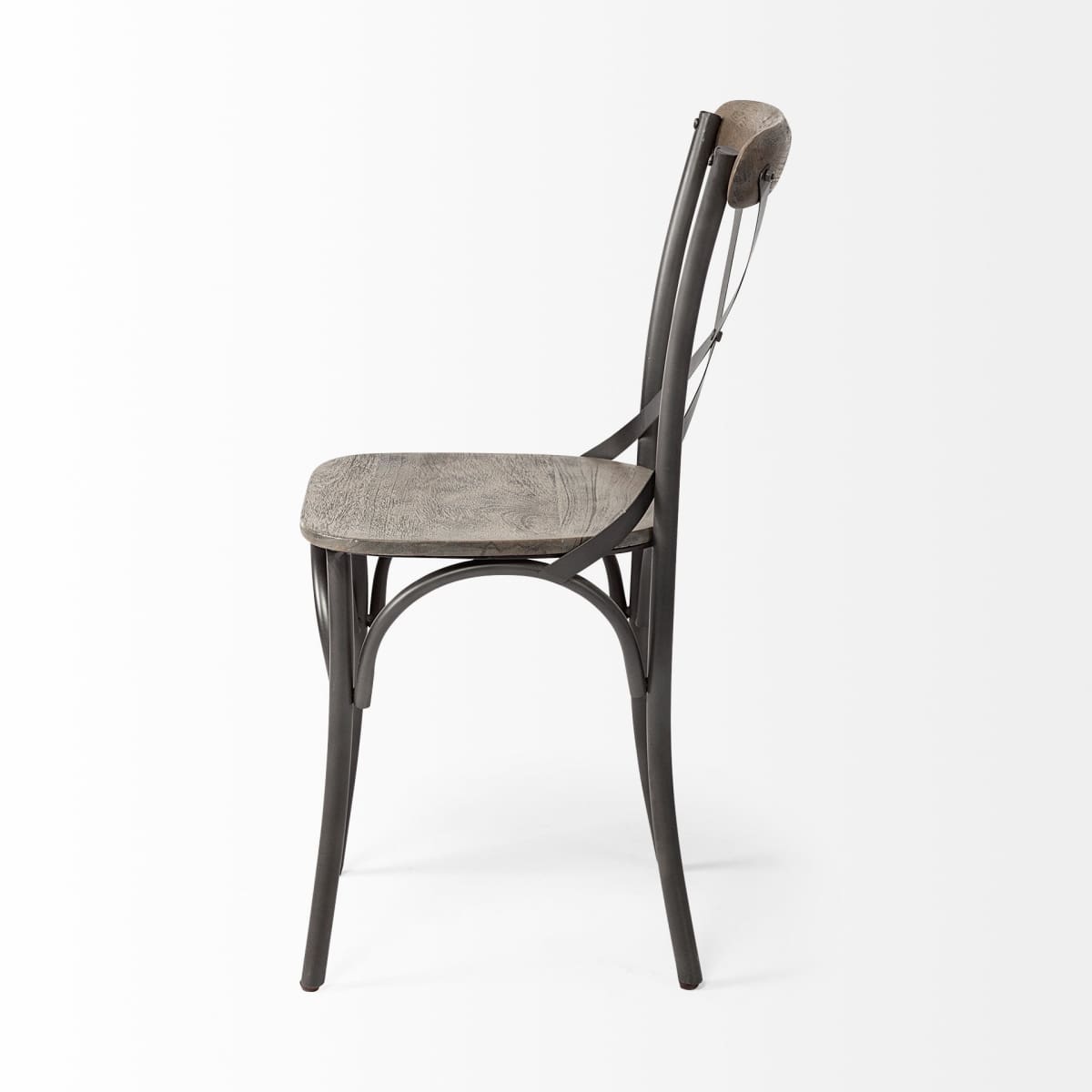 Etienne Dining Chair Brown Wood | Black Metal - dining-chairs