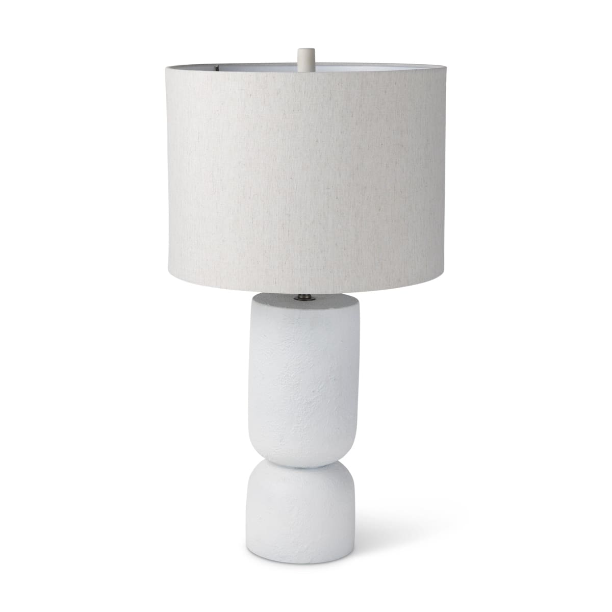 Everly Table Lamp White Cement | White Shade - table-lamps