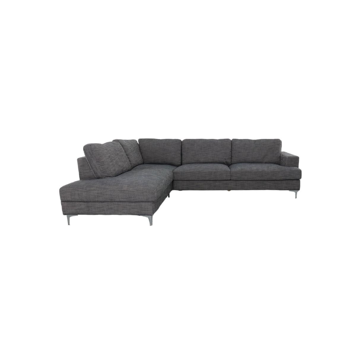 Feather Left Sectional - Charcoal Linen - lh-import-sectionals