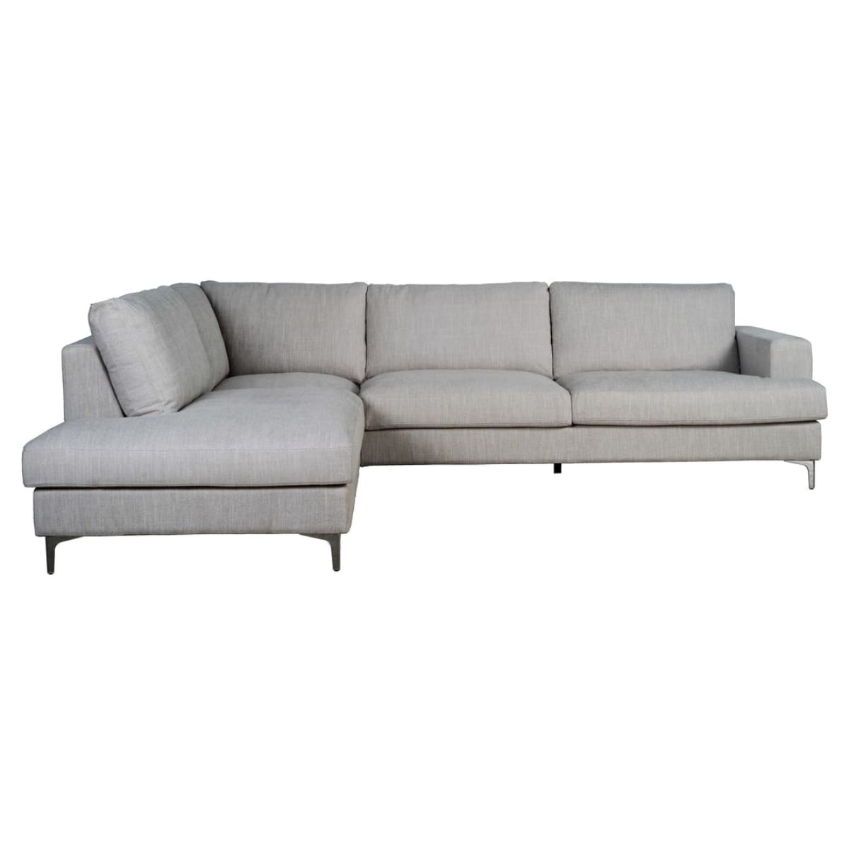 Feather Left Sectional Sofa - Dovetail Linen - lh-import-sectionals