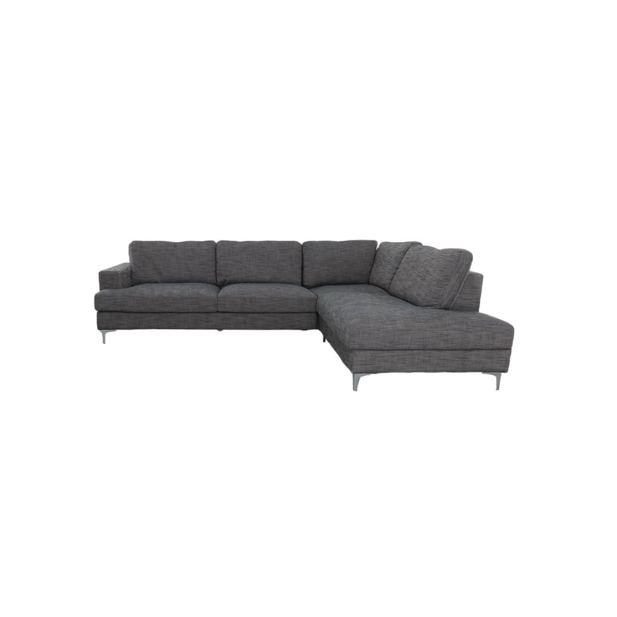 Feather Right Sectional - Charcoal Linen - lh-import-sectionals