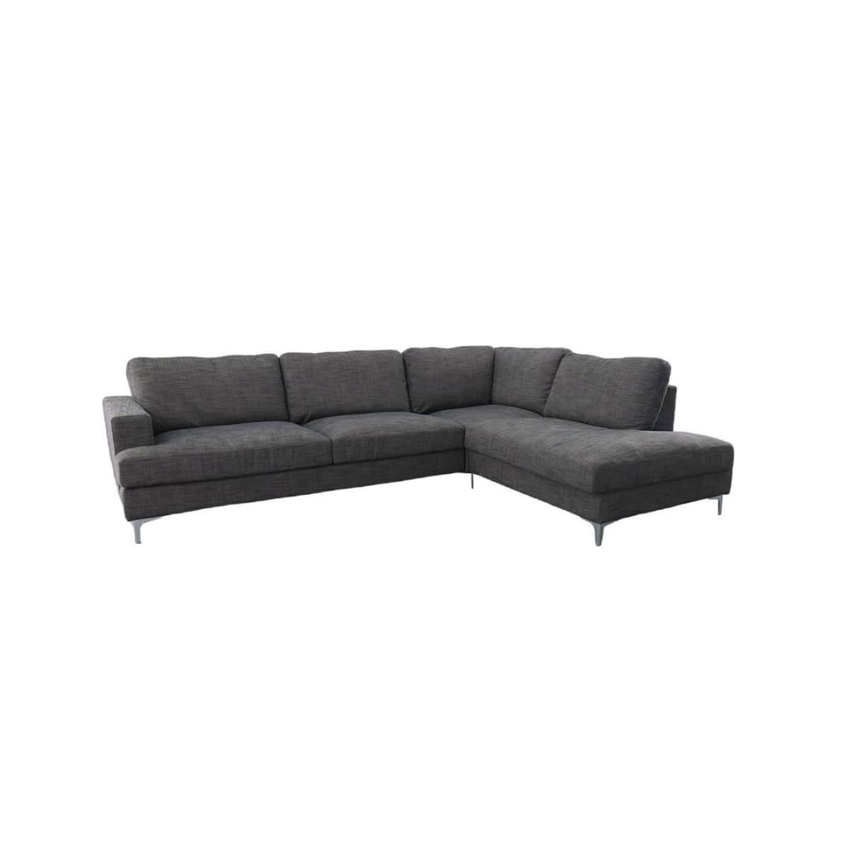 Feather Right Sectional - Charcoal Linen - lh-import-sectionals