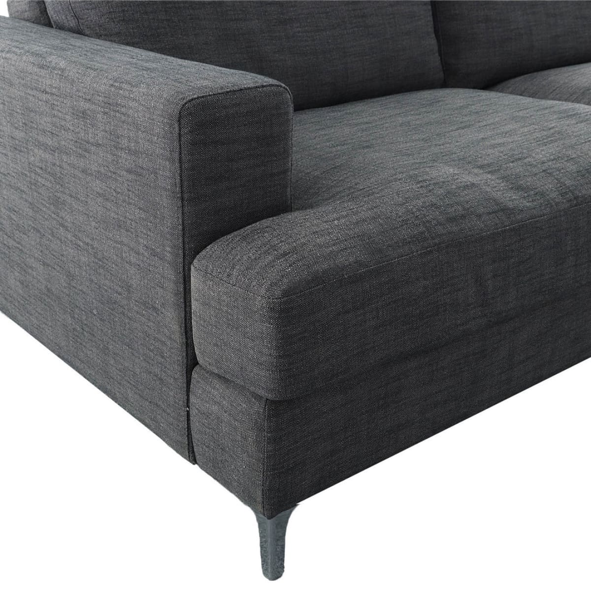 Feather Right Sectional - Charcoal Linen - lh-import-sectionals