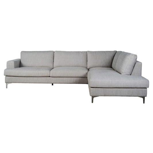 Feather Right Sectional Sofa - Dovetail Linen - lh-import-sectionals