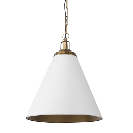 Fenton Pendant Light White Shade | Gold Metal - pendant-light