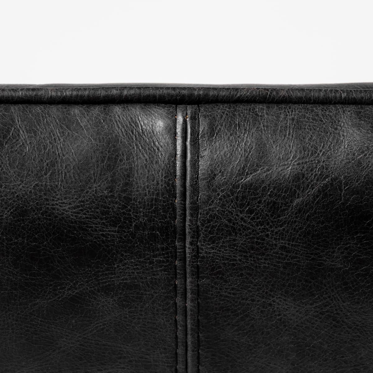 Flavelle Leather Accent Chair Black Leather | Gold Iron - accent-chairs
