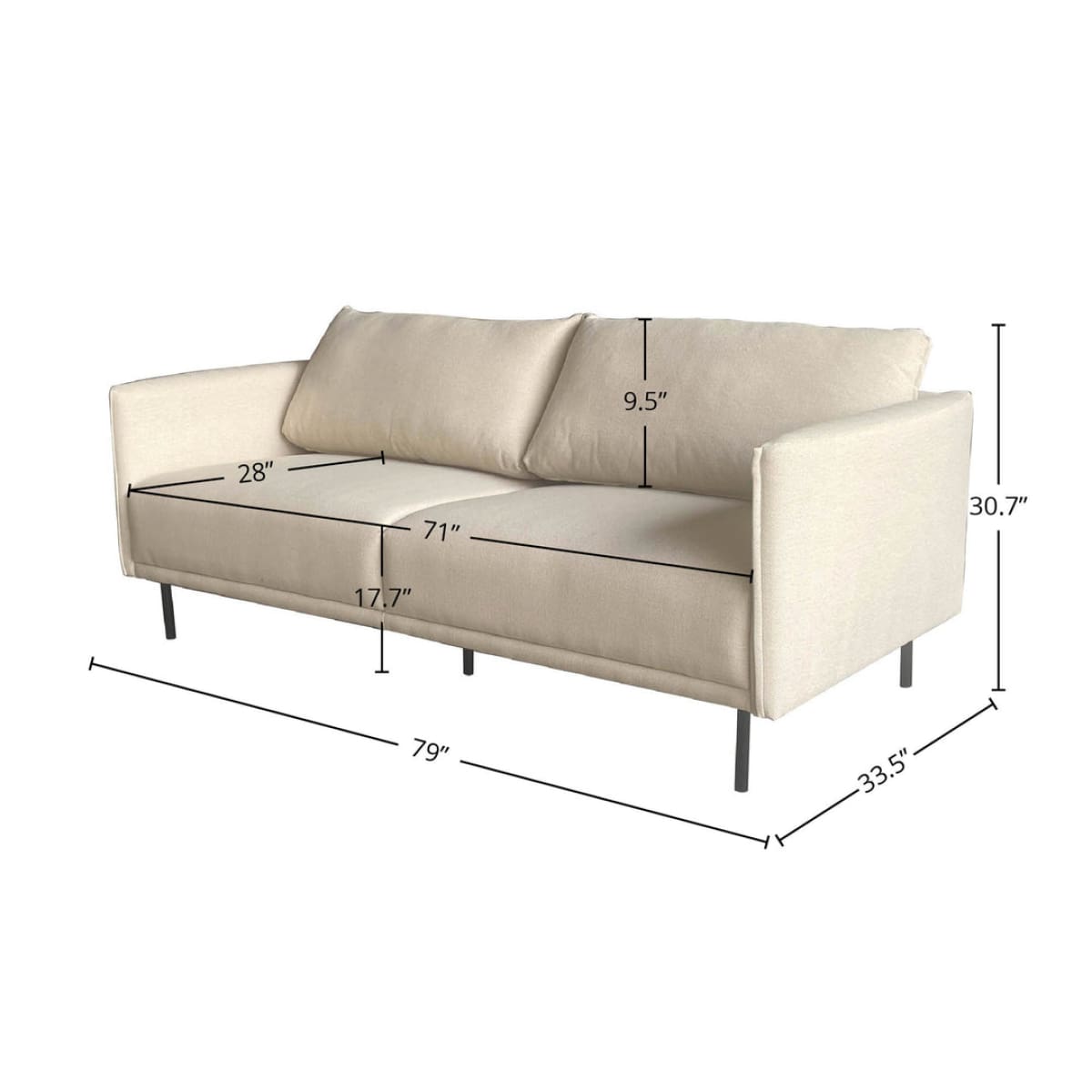 Forest Sofa - Manchester Beige - lh-import-sofas