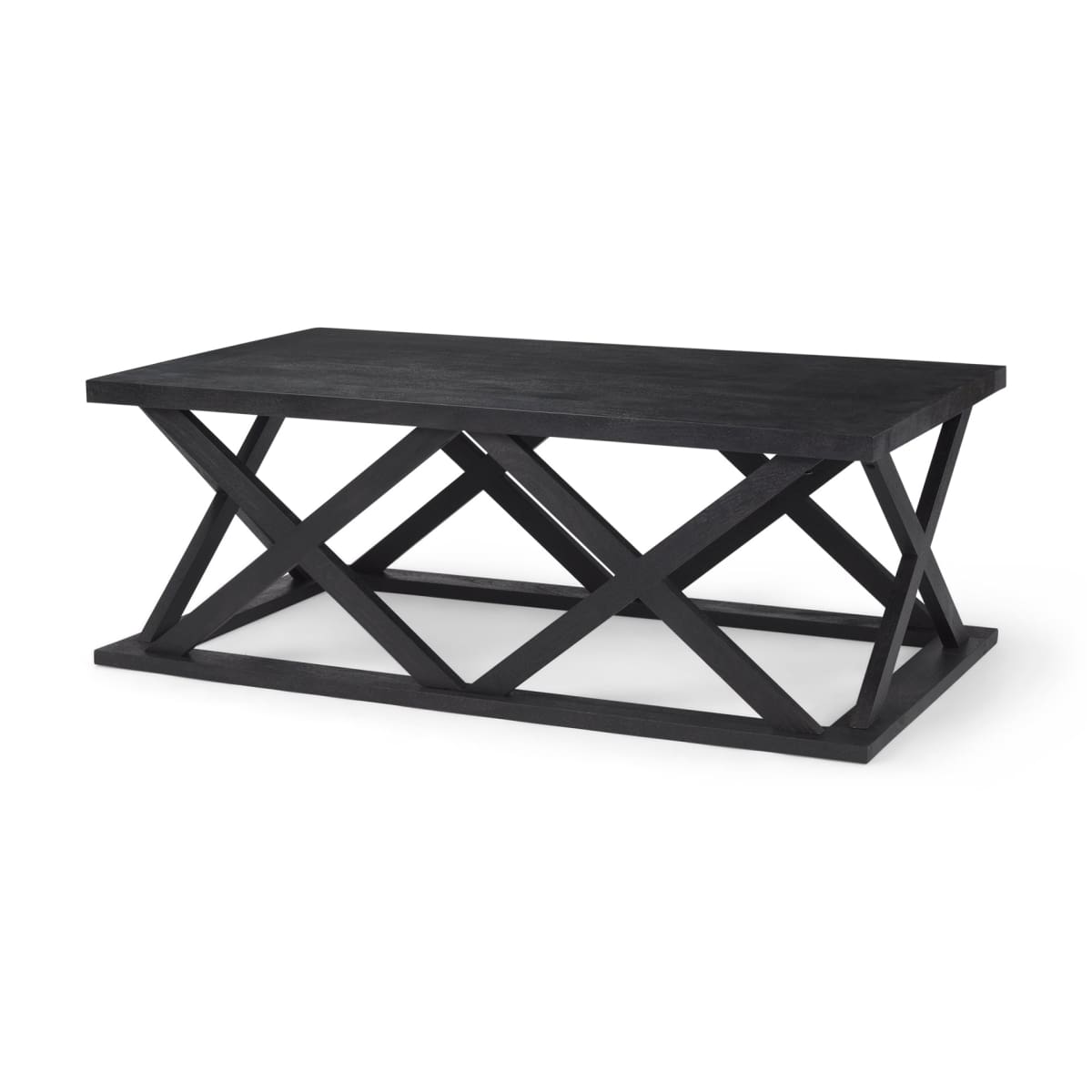 Forsey Rectangular Coffee Table Black Wood - coffee-tables