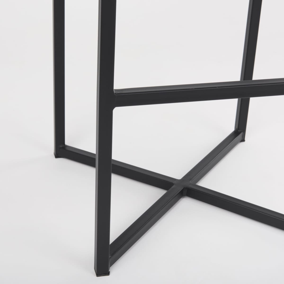 Frodo Upholstered Seat Bar Counter Stool Gray Fabric | Black Iron | Bar - bar-stools