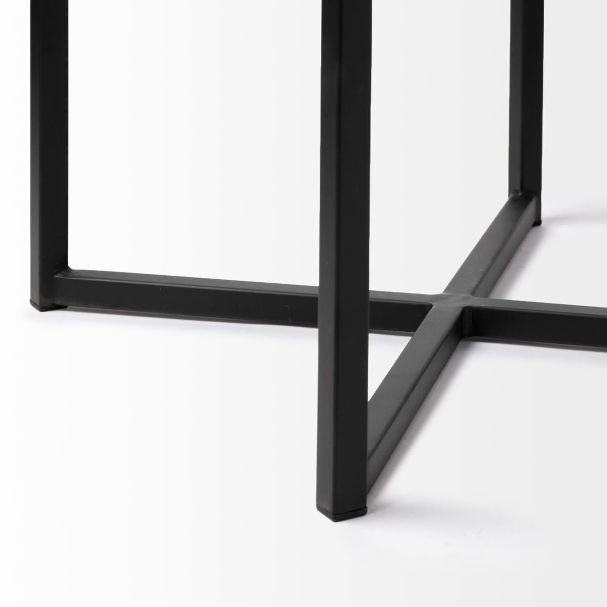 Frodo Upholstered Seat Bar Counter Stool White Fabric | Black Metal | Bar - bar-stools