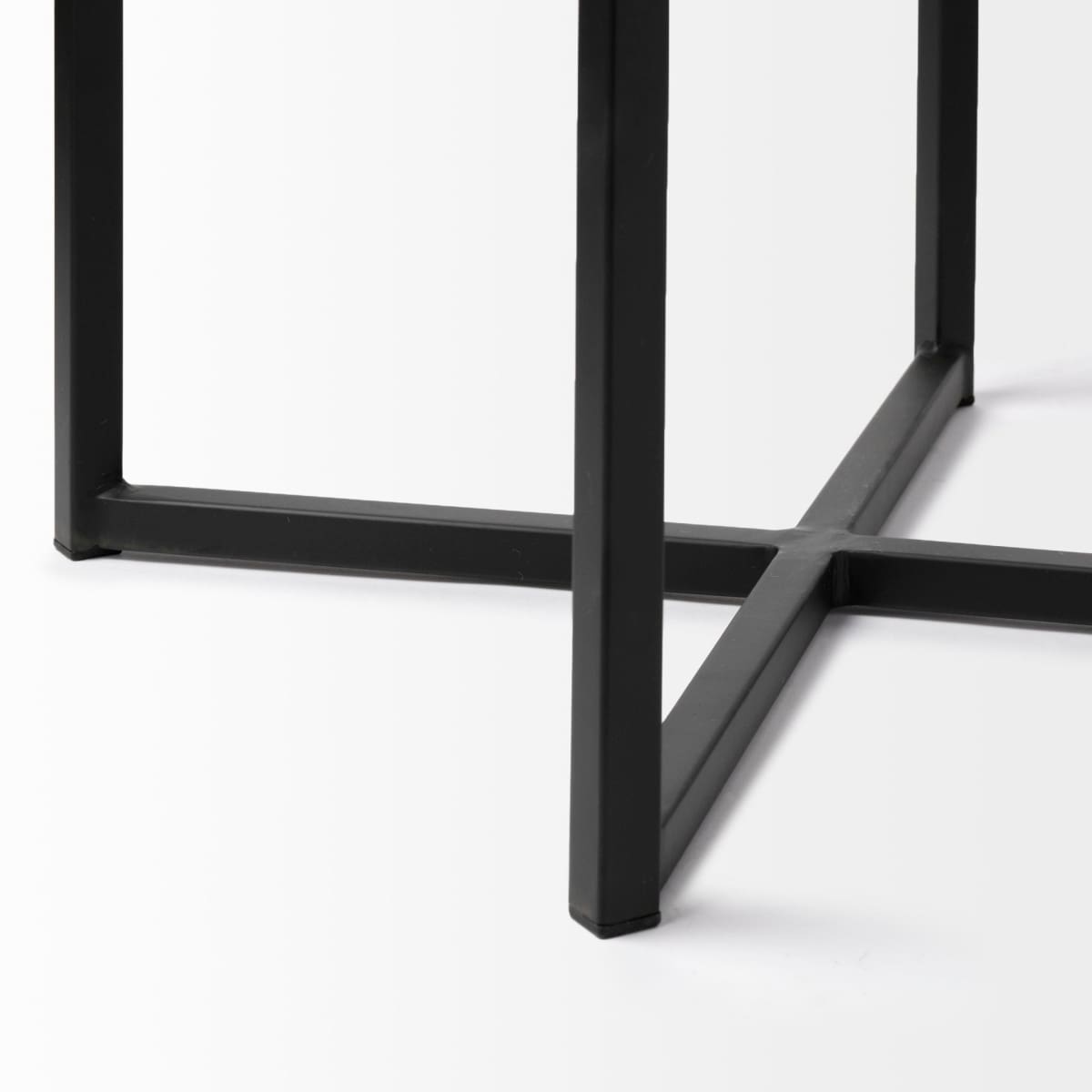 Frodo Upholstered Seat Bar Counter Stool White Fabric | Black Metal | Counter - bar-stools